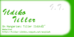 ildiko tiller business card